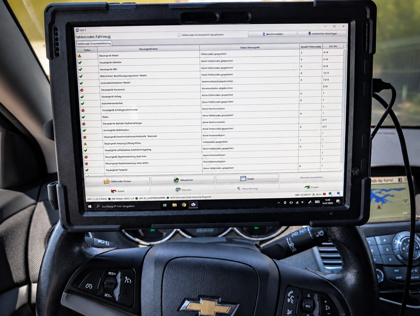 Arbeitsbereich für Fahrzeugelektronik und Diagnose