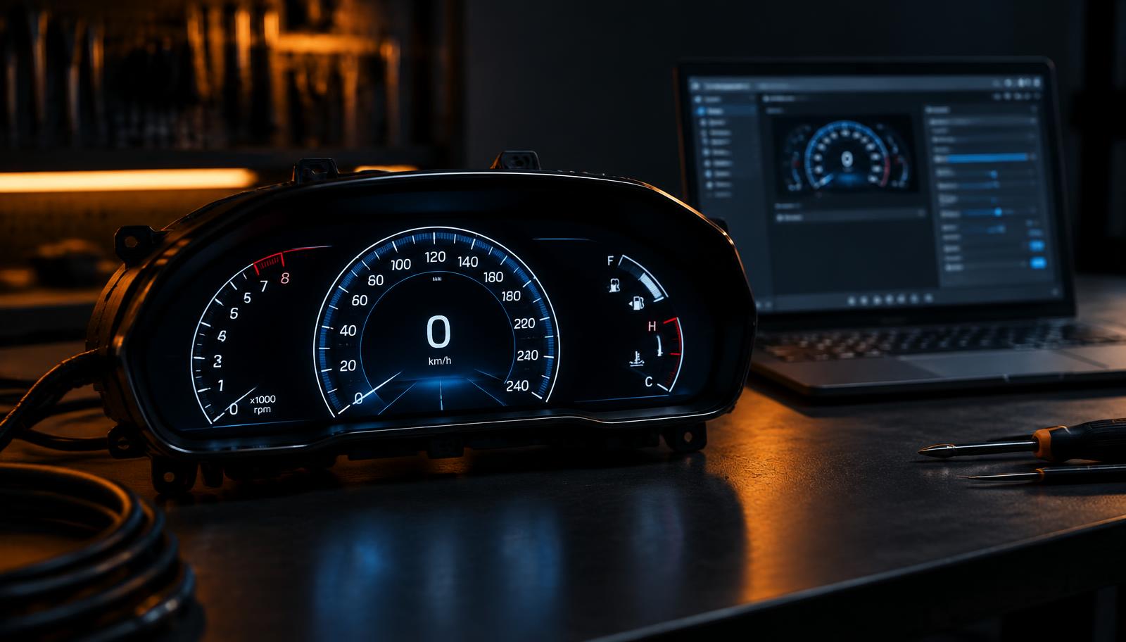 Opel Kombiinstrument mit digitaler Geschwindigkeitsanzeige